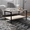 Flash Furniture Driftwood 2 Shelf Modern Wood & Metal Coffee Table NAN-JH-17163-GG - alternate 3